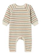 Nbnosome Ls Waffel Suit Langermet Bodysuit Beige Name It