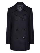 Structured Over Wool Coat Ulljakke Jakke Navy Mango