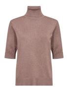 Sc-Dollie Tops Knitwear Turtleneck Pink Soyaconcept