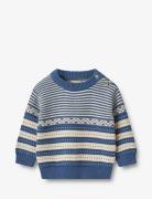 Knit Pullover Janus Tops Knitwear Pullovers Blue Wheat