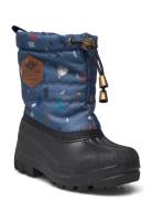 Winter Boot Aop Vinterstøvletter Pull On Blue Mikk-line