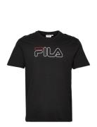 Sofades Logo Tee Tops T-shirts Short-sleeved Black FILA