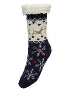 Kogchristmas Teddy Socks Acc Sokker Strømper Navy Kids Only