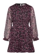 Dress Flower Dot Dresses & Skirts Dresses Casual Dresses Long-sleeved ...