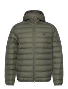 Hooded Insulated Jacket Fôret Jakke Khaki Green Fred Perry