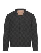 Cosimo Japanese Sashiko Check Tops Overshirts Black Rue De Tokyo