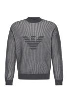 Pullover Tops Knitwear Round Necks Grey Emporio Armani