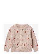 Mela Apple Cardigan Tops Knitwear Cardigans Pink Fliink