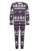 Christmas Heart Pajamas Navy Kids Pyjamas Sett Navy Christmas Sweats