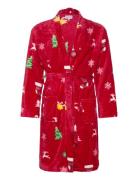 Cute Christmas Robe Red Morgenkåpe Red Christmas Sweats