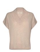 Hevinpw Pu Tops Knitwear Jumpers Beige Part Two