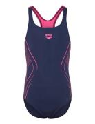 G Reflecting Swimsuit Swim Pro Back Black-Water Badedrakt Badetøy Navy...