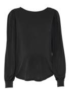 Olmfree Life L/S Boatneck Top Jrs Tops Blouses Long-sleeved Black Only...