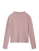 Nkfraria Ls Slim Top Tops T-shirts Long-sleeved T-shirts Pink Name It