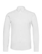 Oxford Superflex Shirt L/S Tops Shirts Casual White Lindbergh