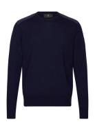 Kerrigan Crewneck Jumper Washed Navy Tops Knitwear Round Necks Navy Be...