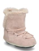 Mb Crib Suede Vinterstøvletter Pull On Pink Moon Boot