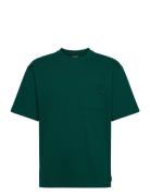 3 Crosses Loose Fit Pocket T-Shirt Tops T-shirts Short-sleeved Green S...