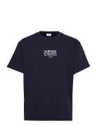 Luca T-Shirt Tops T-shirts Short-sleeved Navy Les Deux