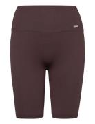 Ribbed Seamless Biker Shorts Bottoms Running-training Tights Brown Aim...