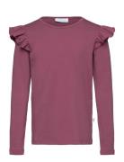 Alicia Mauve Tops T-shirts Long-sleeved T-shirts Purple POP & CO