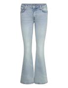 Flame Low Rise Slim Flared Leg Jeans Bottoms Jeans Flares Blue Weekday