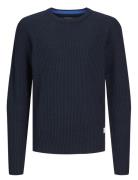 Jjpannel Knit Crew Neck Aw24 Jnr Tops Knitwear Pullovers Navy Jack & J...