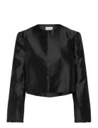 Ruthie Cropped Long Sleeve Blouse Tops Blouses Long-sleeved Black Mali...