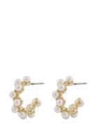 Mayfair Pearl Irregular Oval Ear G/White - Accessories Jewellery Earri...