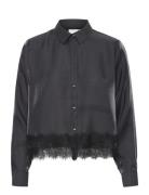 Ihuzima Sh Tops Shirts Long-sleeved Black ICHI