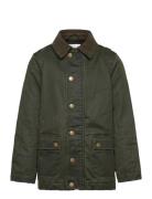 Waxed-Effect Parka Parkas Jakke Green Mango