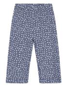 Printed Flared Trousers Bottoms Trousers Blue Mango