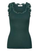 Rwbabette Sl U-Neck Long Lace Top Tops T-shirts & Tops Sleeveless Gree...