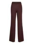 Fine Knit Wide Pants Bottoms Trousers Wide Leg Brown Davida Cashmere