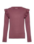 Tnfarah L_S Tee Tops T-shirts Long-sleeved T-shirts Purple The New