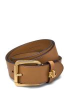 Natural Smth Leathr-Logo Keeper-Blt Belte Beige Lauren Ralph Lauren