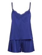 Rhjasmine Woven Nightset Pyjamas Blue Rosemunde