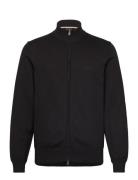 Palano-L Tops Knitwear Full Zip Jumpers Black BOSS