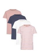 Tngirls Basic S_S Tee Multi Pack Tops T-shirts Short-sleeved Multi/pat...