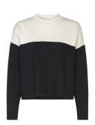 Two-T Sweater With Perkins Neck Tops Knitwear Jumpers Black Mango