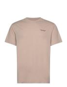 T-Shirt Tops T-shirts Short-sleeved Beige Armani Exchange