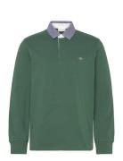 Reg Chambray Heavy Rugger Tops Polos Long-sleeved Green GANT