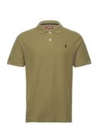 Mcs Polo Keller Men Tops Polos Short-sleeved Khaki Green MCS