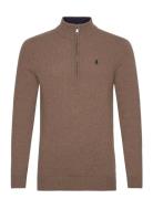 Mcs Half Zip Knit Ceder Park M Tops Knitwear Half Zip Jumpers Brown MC...