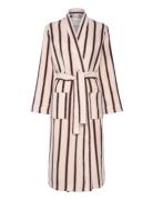 Rwadamo Striped Robe Morgenkåpe Beige Rosemunde