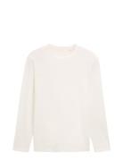 Basic Longsleeve Tops T-shirts Long-sleeved White Tom Tailor