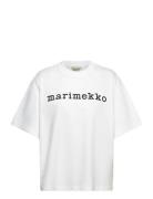 Veisto Logo Placement Tops T-shirts & Tops Short-sleeved White Marimek...