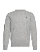 Superfine Lambswool C-Neck Tops Knitwear Round Necks Grey GANT