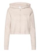 Full Zip Hoodie Tops Sweat-shirts & Hoodies Hoodies Beige Calvin Klein