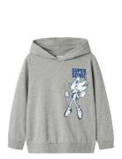 Nkmdro Sonic Nreg Swe Wh Bru Sky Tops Sweat-shirts & Hoodies Hoodies G...